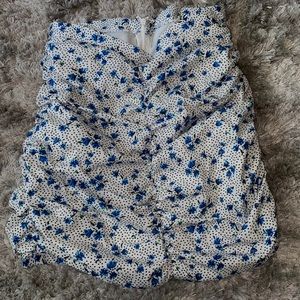 Shein Skirt Floral & Polka Dot